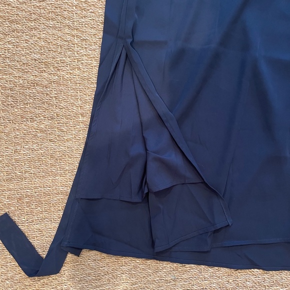 NWT AMYLYNN One Shoulder Satin Dress in Navy Blue, Size Small - Picture 11 of 16